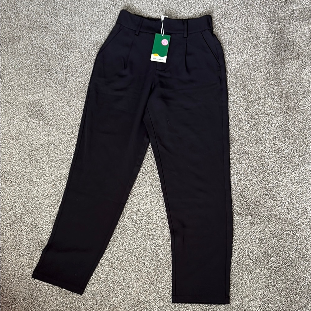HALARA Black Dress Pants Versatile Straight-Leg